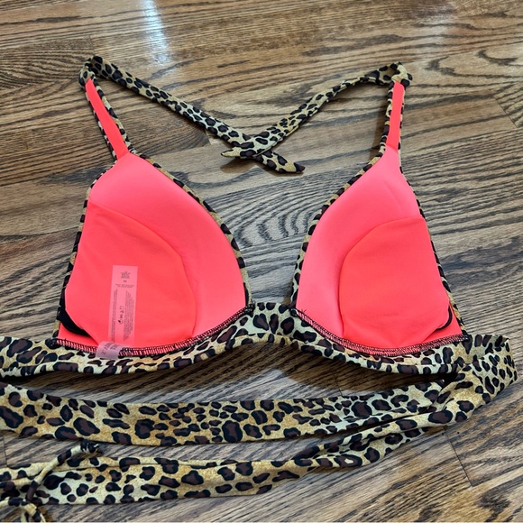 Victoria’s Secret NWOT cheetah leopard print Liya push-up halter bikini swimsuit - Picture 9 of 10